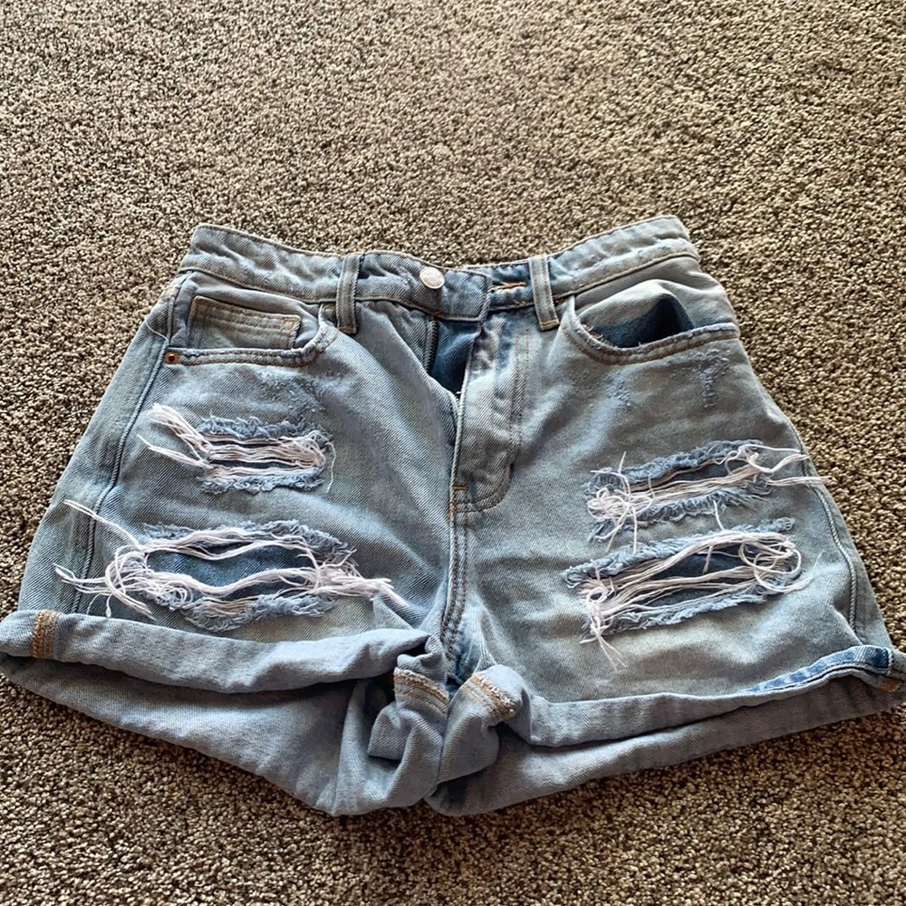 Plain jean shorts